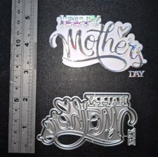 Happy Mothers Day sentiment Words and shadow die set cutting die UK Fast Post