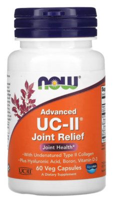 Now Foods Advanced UC-II Joint Relief, 60 Veg Capsules, Collagen Hyaluronic acid