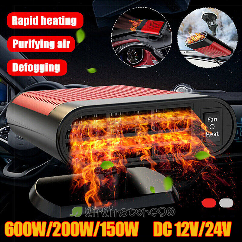 Black)12V 120W Car Heater Fan, 2 In 1 Car Fan Heater, Demister With
