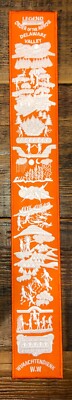 Boy Scout of America OA Lodge Order of the Arrow Legend Strip Patch White/Orange