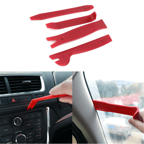 Plastic Trim Removal Pry Tool Set for Car Radio Panel Door Dash Clip Fasteners - Picture 4 of 12