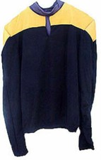Star Trek Voyager Deluxe Uniform/Costume Shirt w Dickie- Gold Size SMALL