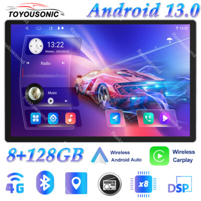 Double 2 Din 13.1'' Andriod 12 Carplay Car Radio Stereo GPS Wifi Touch Screen