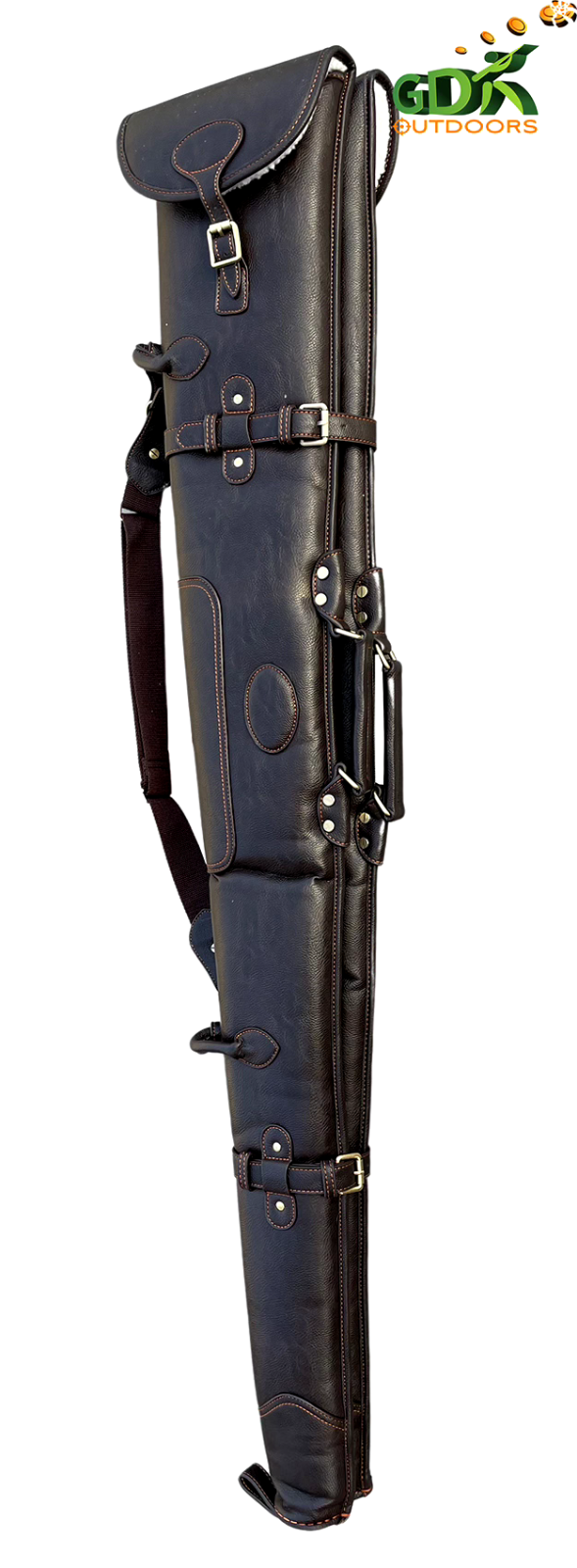 DOUBLE PU LEATHER SHOTGUN SLIP, DETACHABLE LEATHER GUN SLIP, GUN CASE