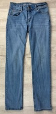Wrangler Straight Leg Jeans Blue Denim Pants Girls Women 1/2X32 Actual 27X30 
