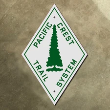 Pacific Crest Trail System California 1930s road sign diamond 10x15