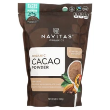 Navitas Organics Cacao Powder - Cocoa Powder Substitute 1:1 24oz