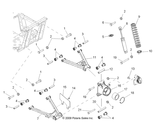 Polaris Spring, Orange Madness, Genuine OEM Part 7043692-589, Qty 1 - Picture 2 of 2
