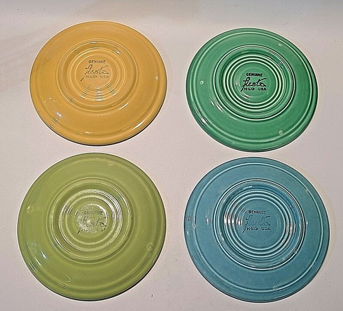 Vintage Fiesta Ware Saucers Plates 4 plates Art Deco - Picture 7 of 7