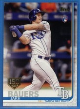 2019 Topps Series 1 150th Anniversary Gold Stamp #311 Jake Bauers Rays Rookie RC