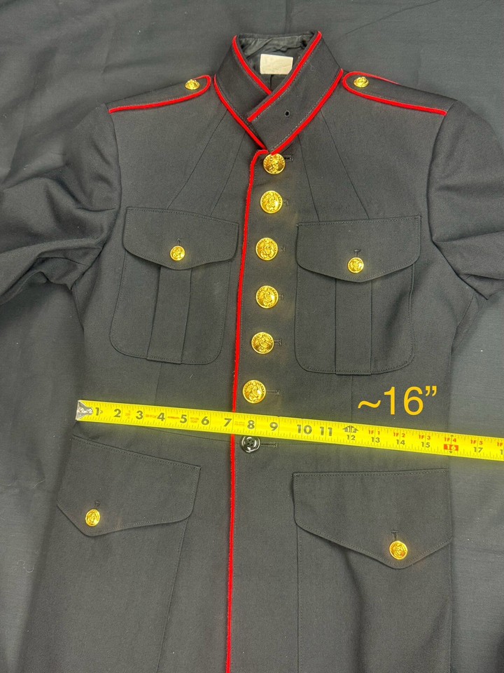 USMC MARINE CORPS ENLISTED DRESS BLUE COAT 37R NSN 8405015123100