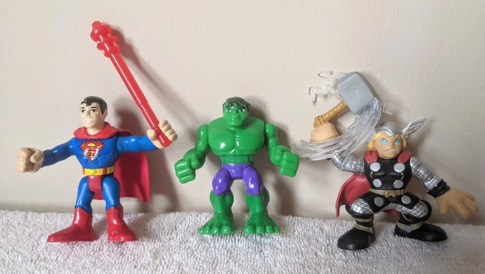 Imaginext Super Escuadrón Lote Hulkbuster Thor Iron Man Superman Capitán América Figuras Foto 2 de 4