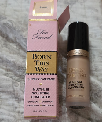 Too Faced Born This Way Super Coverage Multi-Use Concealer, Snow, 0.50 fl. oz.