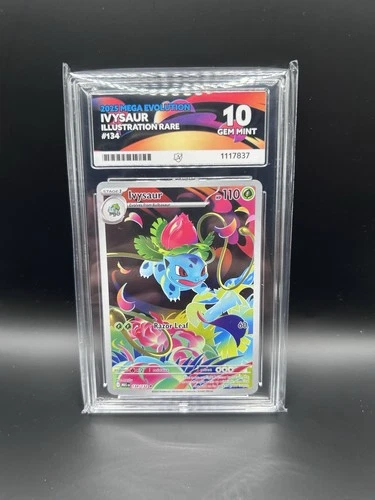 Pokémon TCG Ivysaur Illustration Rare 134/132 ACE 10 Mega Evolution Base Set
