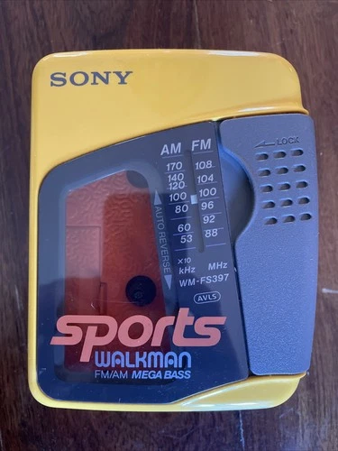 Vintage Sony Sports Walkman WM-fS397 AM/FM Cassette Player Working - Player Only