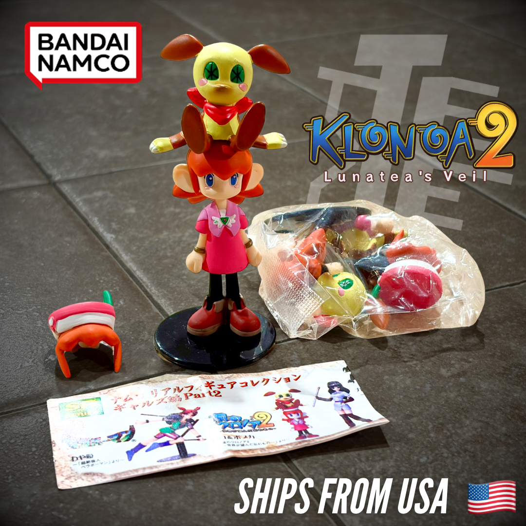 Klonoa 2 Figure Set Lolo Popka Yujin Gashapon Bandai Namco Japan