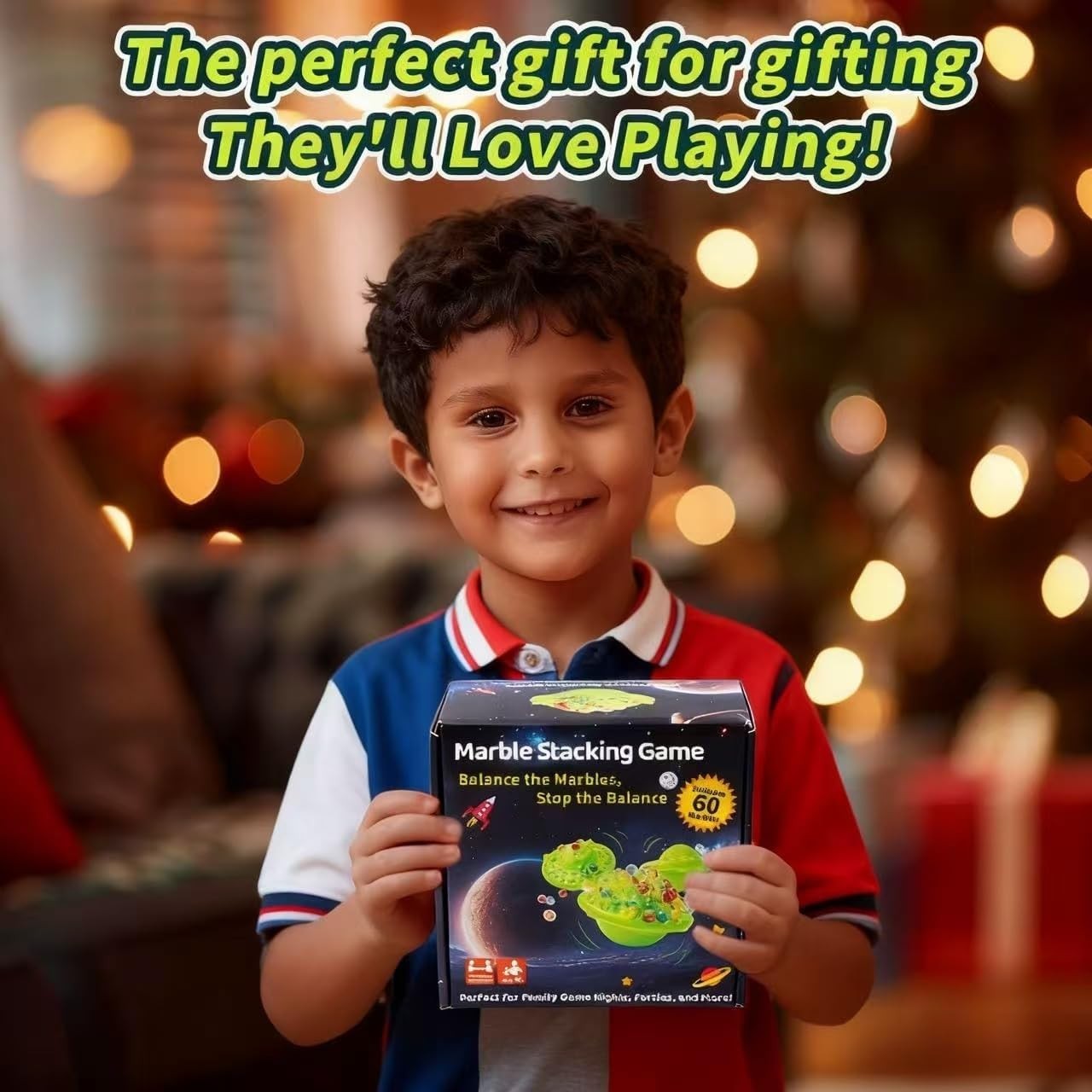 Marble Balance Board Game for Kids & Adults – Fun Family Stacking Challenge... 