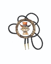 Crazy Cat Art Bolo Tie Men's Accessory Neckties Men Wear Gift