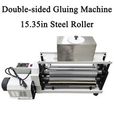 Double-sided Gluing Machine 15.35in Steel Roller Glue Coat Machine Paper Leather