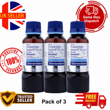 Betadine Providone-Iodine 10% Solution 100ml x 3 Antiseptic & Disinfectant