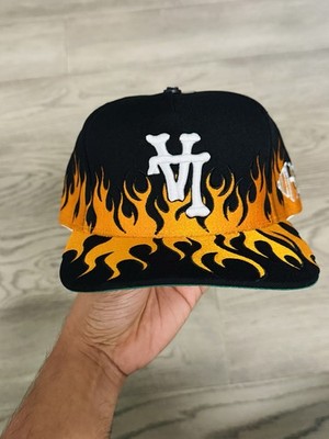 KTH Kill The Hype LA Orange Flames SnapBack Hat, LA Dodgers, Chris