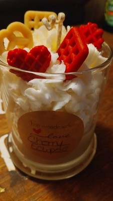 Homemade Cherry Eclipse Jar Candle Handmade Food & Drink Theme Decorative