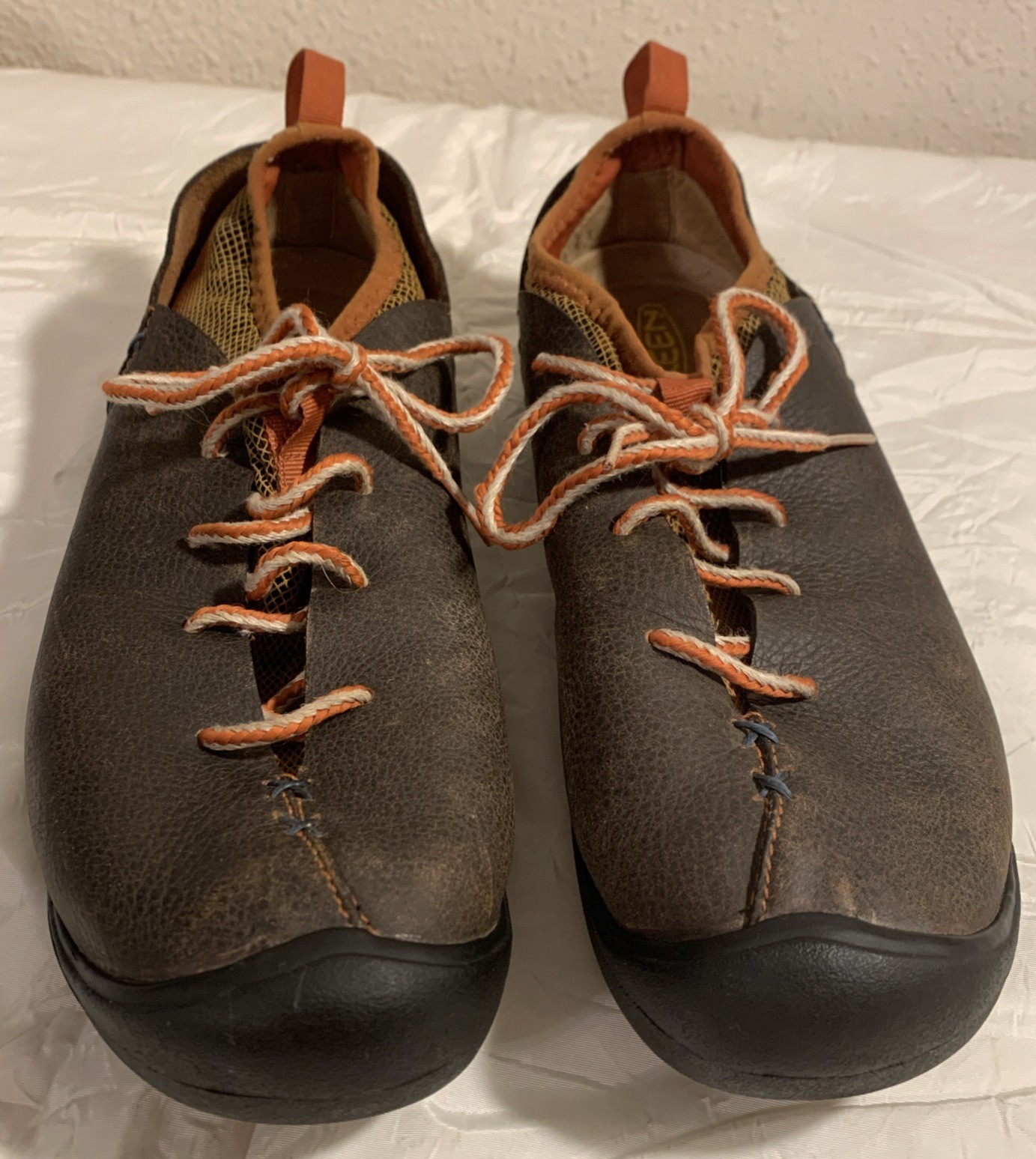 Keen 10 scarpe donna pelle ciottolata foderate in rete ballerine cucite outdoor campeggio