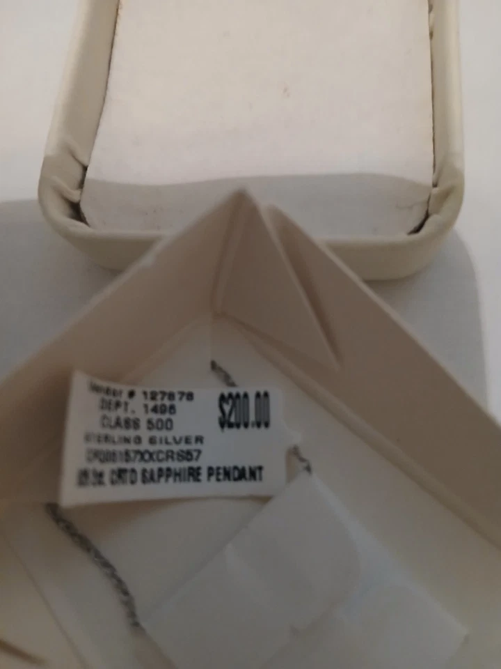 New Sterling Silver 2 CT Created Sapphire Cross Pendant - Image 3 of 3