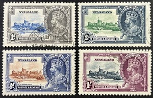 Nyasaland, King George V Coronation Silver Jubilee, Set, Scott 47-50, Used, VF