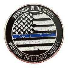 1 PC Collectible Blue Lives Matter Police Officer Challenge Coin Law Enforcement