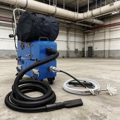 INTSUPERMAI  Air Duct Vacuuming and Cleaning Machine for 50-200mm Pipe Diameter