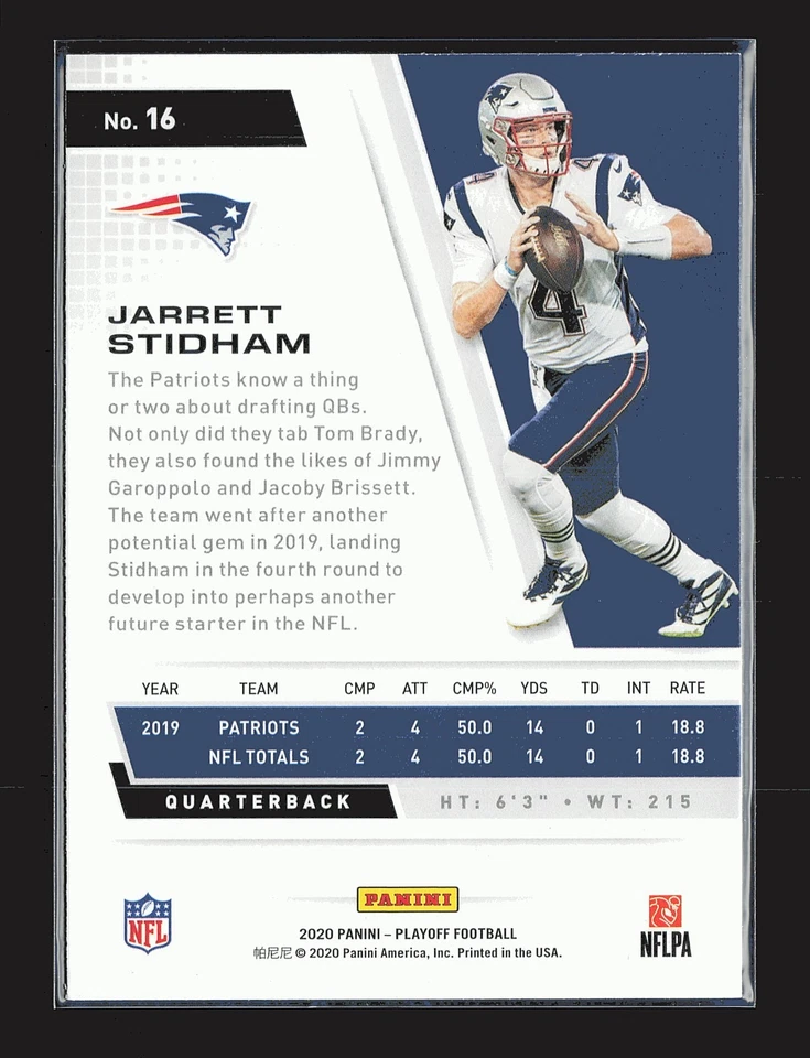 2020 Panini Playoff - Jarrett Stidham #16 - Image 2 of 2
