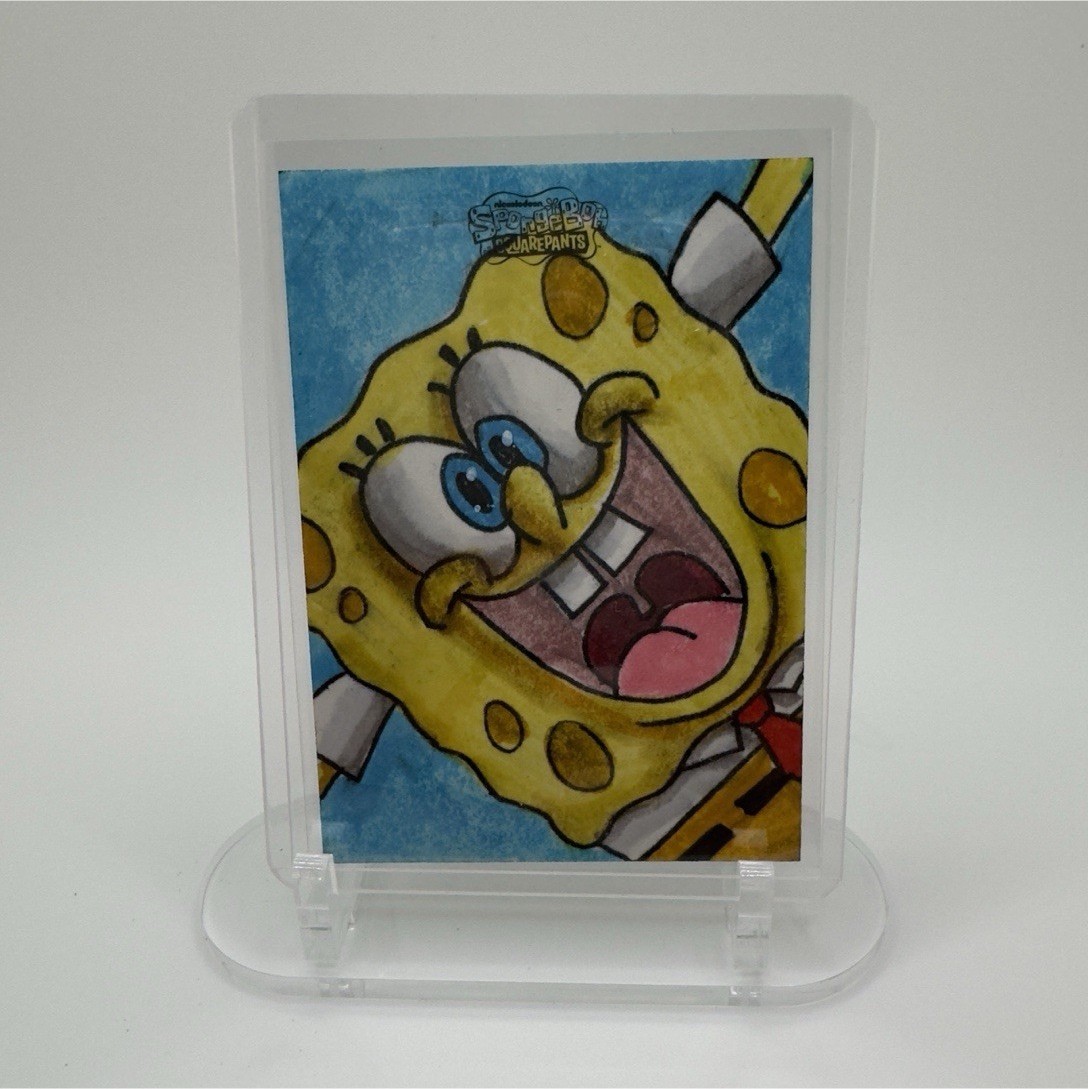 Topps Chrome SpongeBob 25th Anniversary Sketch 1/1 Autographed Card 2025