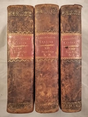 Konvolut von 3 Conversations Lexicon Neue Folge [3 Bücher]: Zweite Abtheilung de