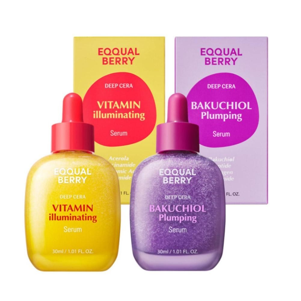 EQQUALBERRY Vitamin Illuminating Serum Bakuchiol Plumping Face Serum 30ml