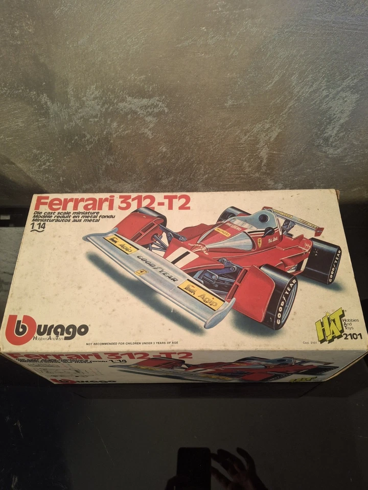 FERRARI 312-T2 BURAGO 1:14 FORMULA 1 1974 VINTAGE BOXED ULTRA-RARE CONDITION - Immagine 2 di 4