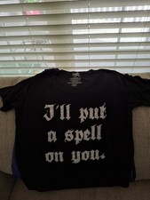 Made Right Witch Cape XL Black Purple I'll Put a Spell on You' Costume