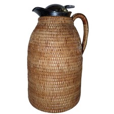 Ola Olsson XTRA Rattan Thermal Coffee Carafe Decanter VTG 80's 1.5 Liter 11
