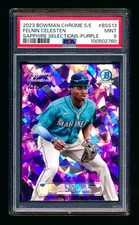 2023 BOWMAN CHROME SAPPHIRE SELECTIONS FELNIN CELESTEN RC PURPLE #16/25 PSA 9!