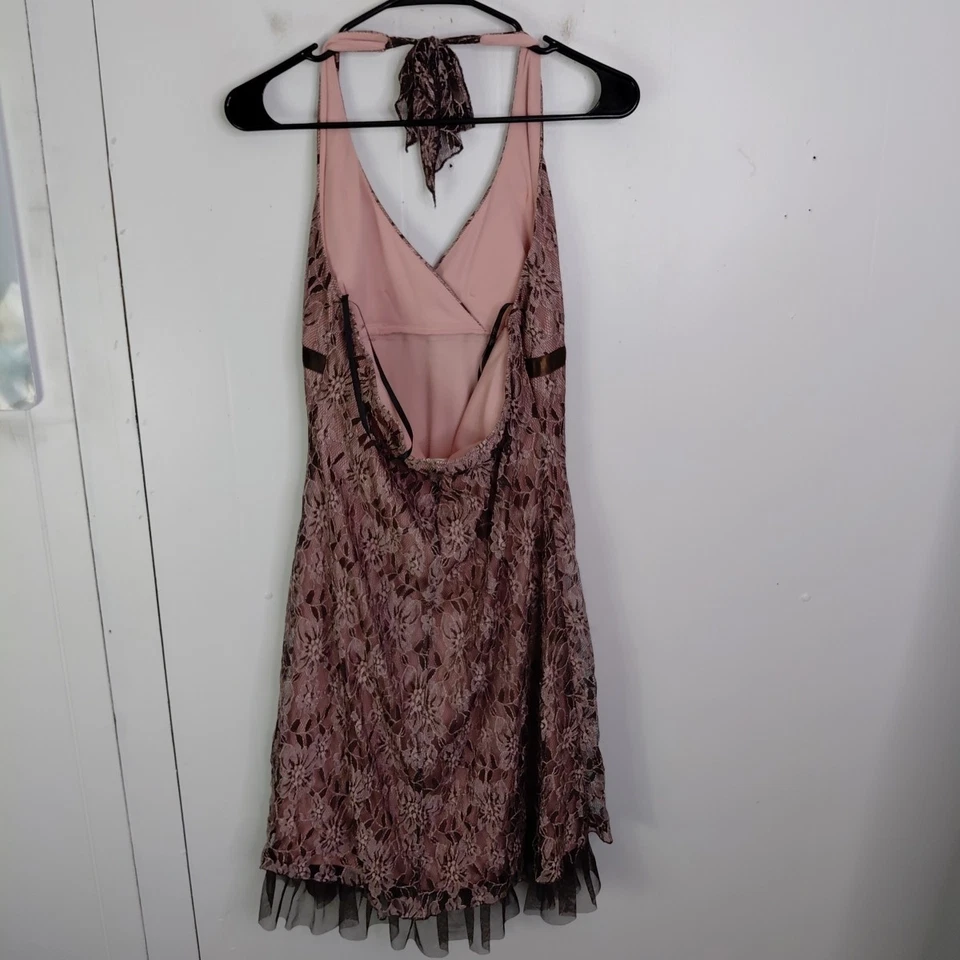 Vestido De Colección Para Mujer 13 Cachichoso Hada Grunge Y2K Babydoll Halter Cuello Malla Foto 2 de 4