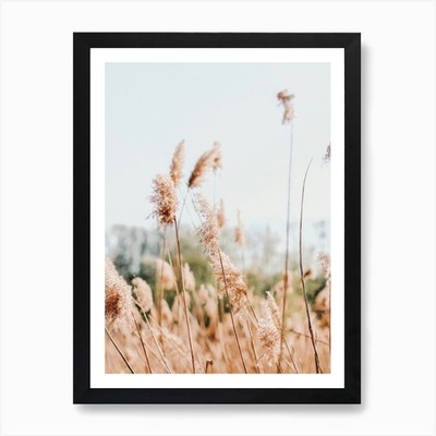 Whispy Pampas Landschaft Kunstdruck gerahmt Wandbild Poster Leinwanddruck Bild
