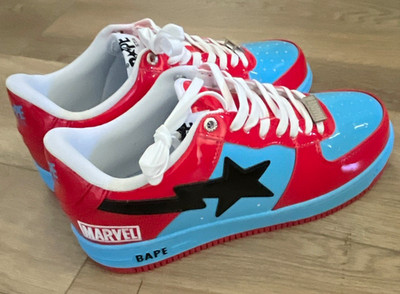 A Bathing Ape (BAPE) Bapesta x Marvel Spider-Man Colorblock Low-Top Sneaker