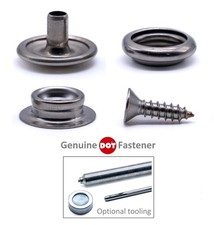 Snap fastener press studs kit 316 marine grade stainless steel canvas to deck