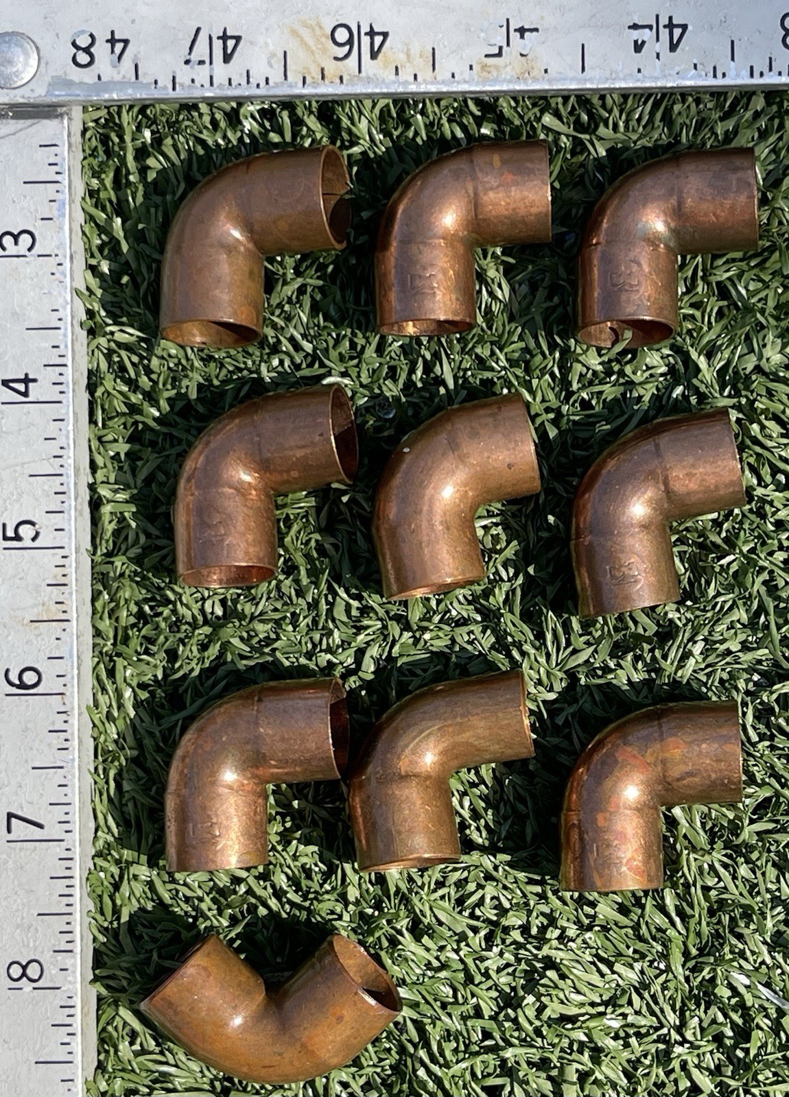 10 Copper 90 Degree Elbows 1/2” Sweat Plumbing Fittings Lot