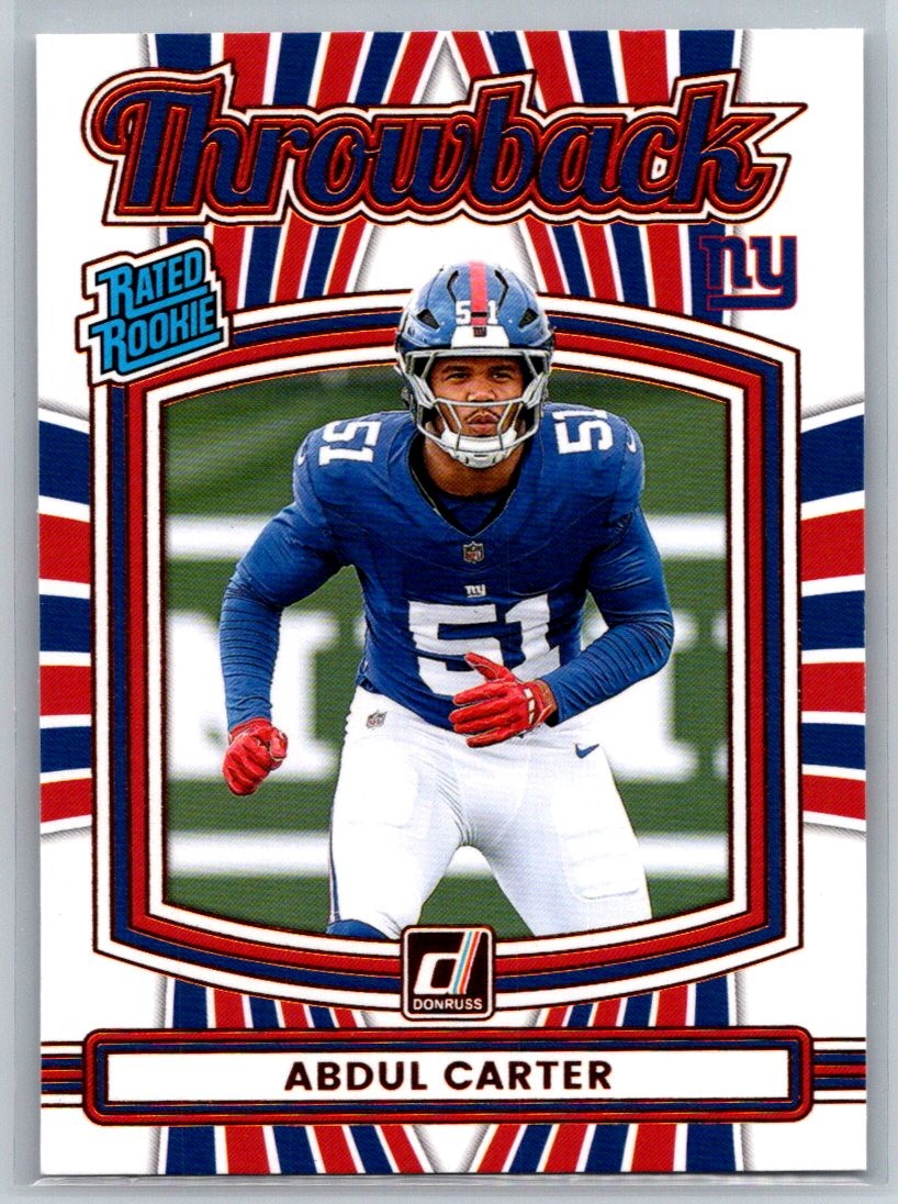 2025 Donruss #49 Abdul Carter Rated Rookies Throwback