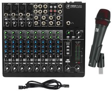 Mackie 1202VLZ4 12-Channel Analog Mixer w/ 4 ONYX Preamps Se Electronics Mic