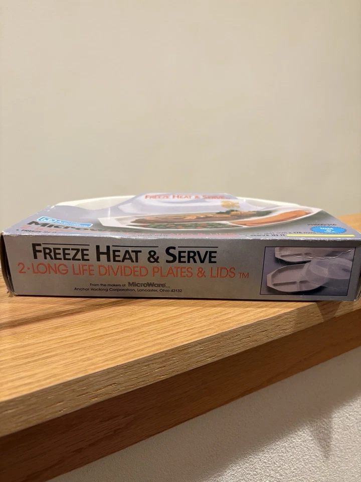 Vintage Anchor Ovenware Microwave 2 Long Life Divided Plates & Lids PH500/316 - Image 3 of 4