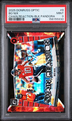 2025 Donruss Optic Bo Nix Black Pandora (PSA 9)