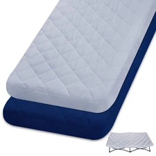 2 Pack Sheet for Regalo My Cot Portable Toddler Bed, Joovy Travel Cot (Sheet ...