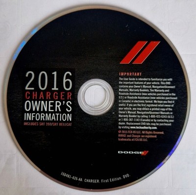 (243) - 2016 Dodge Charger R/T Owner s Manual DVD   SRT Hellcat
